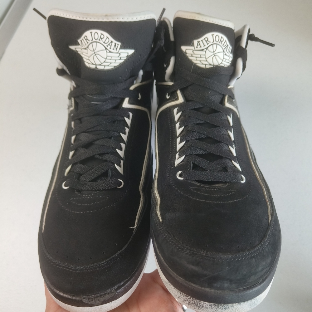Jordan 2 Retro QF Black 2010 men's sports shoes size 13 style 395709-001. used d - Picture 3 of 16